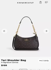 Coach Teri Shoulder Bag Signature