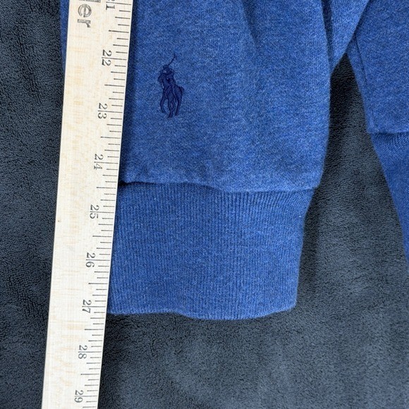 Polo Ralph Lauren Hoodie Mens XXL Blue Spellout Logo Fleece Pullover Sweatshirt thumbnail 8