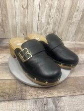 Dr. School’s Classic Women’s Black Vegan Leather Clogs Comfort Size 8.5 M