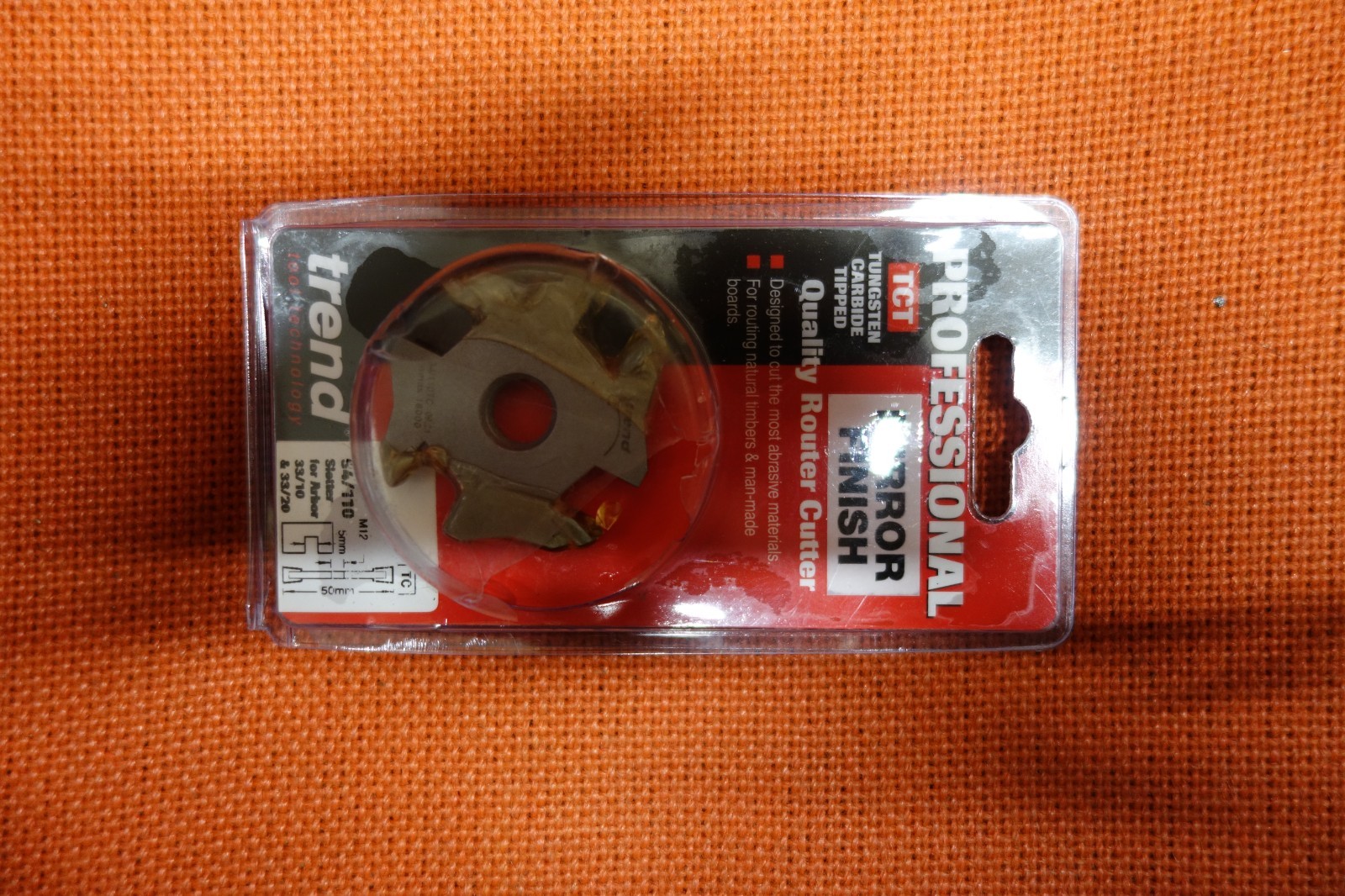 Trend Professional 50x5mm 34/110 TCT Slotter Disc Groove cutter M12 Router bit