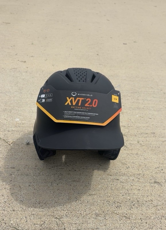 Evoshield XVT 2.0 Matte Black Batting Helmet - BRAND NEW - Small/Medium
