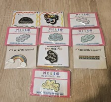 Lot Of 10 Enamel Gay Pride Pins She He They Rainbow Queer Joy Human Lot 2