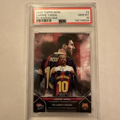 Lamine Yamal ?(Lionel Messi) ?PSA 10? #2 2025 Topps Now FC 