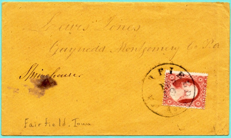 U.S. Scott : 26 with cancel : Fairfield, Iowa     / MB-796