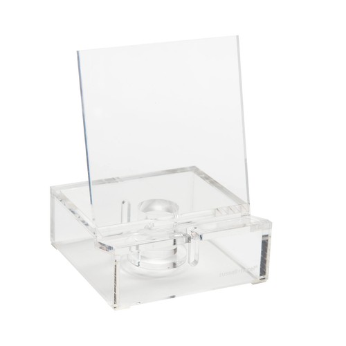 Acrylic Bloc Holder, Desktop Organization and Office Supplies, 4” W x 4” L x ...