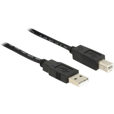 Delock USB-Kabel  USB 2.0 USB-A Stecker, USB-B Stecker 20.00 m Schwarz UL-zer...