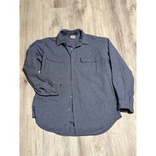 Field  Stream Mens Blue Flannel Shirt Button Up Long Sleeve Plaid Collar