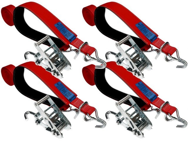 Kit of 4 Over Wheel Car recovery Transporter Straps – Circumference Lashing