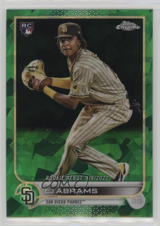 2022 Topps Chrome Update Sapphire Rookie Debut Green 32/75 CJ Abrams #US222 0vf5