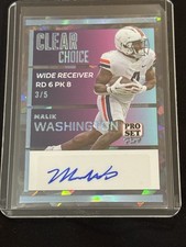 Malik Washington Auto 2024 Leaf Pro Set Pure Clear Choice 3/5
