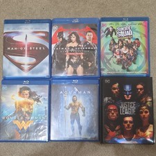 DC Blu-ray Movie Lot: Man of Steel, BvS Ultimate, Suicide Squad Extended Cut