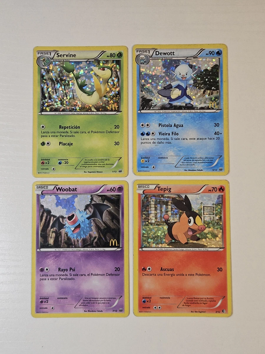 mcdonalds pokemon cards 2012 Woobat 7/12 - McDonald's Pokmon Card - Pokmon 2012 Moderate Play