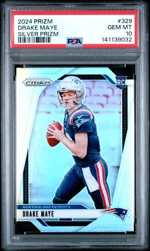 2024 PANINI PRIZM SILVER PRIZM #329 DRAKE MAYE ROOKIE RC PSA 10