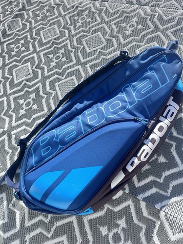 Babolat Pure Drive 6-Racket Tennis Bag - Blue/Light Blue Backpack Straps AS IS