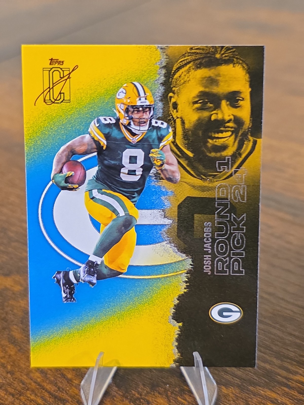 2025 Topps Signature Class - Blue & Yellow Parallel - Josh Jacobs #22