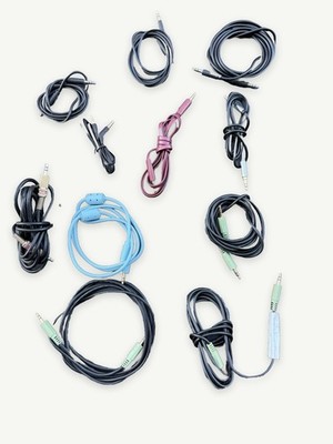 3.5MM AUX Audio Cable Male To Male Cord For Headphones Jack Black LOT Of 11