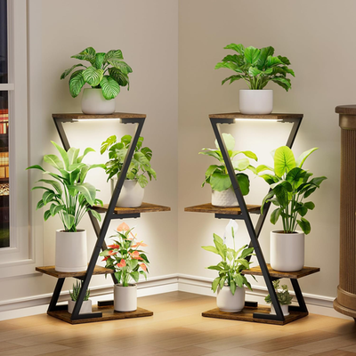 Plant Stand Indoor with Grow Lights - 2 Pack Corner Plant Shelf Indoor, 32"  Tall | eBay