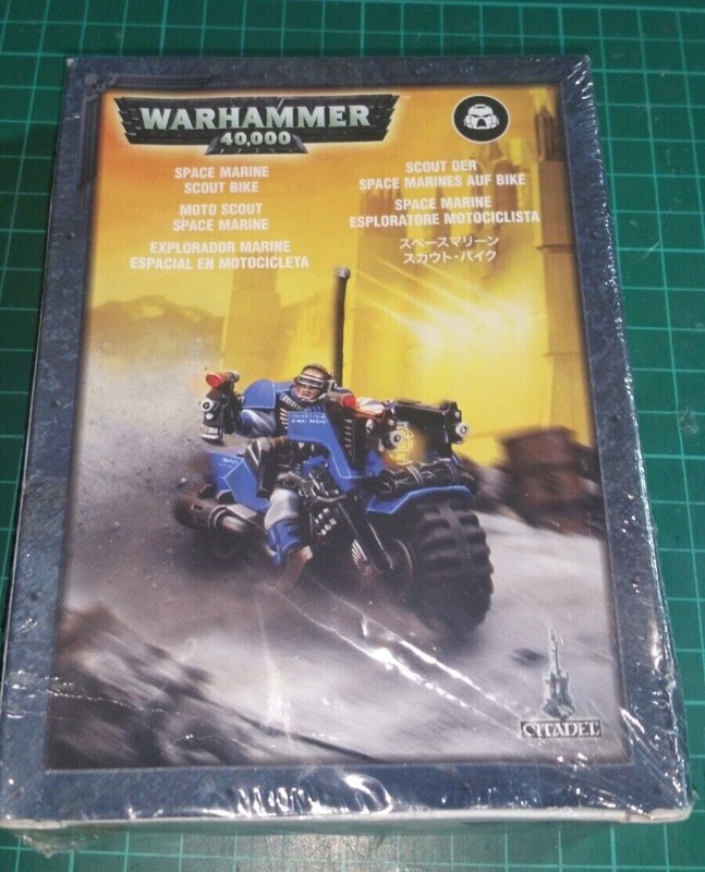 Warhammer 40k: OOP Space Marine Scout Bike, New + Sealed! Games Workshop