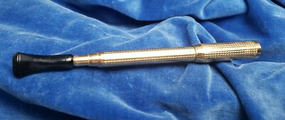 NEVER USED Old Cigarette Holder GOLD CHROME TELESCOPING Ejector Tip Germany