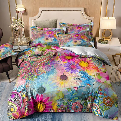 WONGS BEDDING Bohemia Duvet Quilt Cover Set Bedding Set Single Double King Size Pillowcases