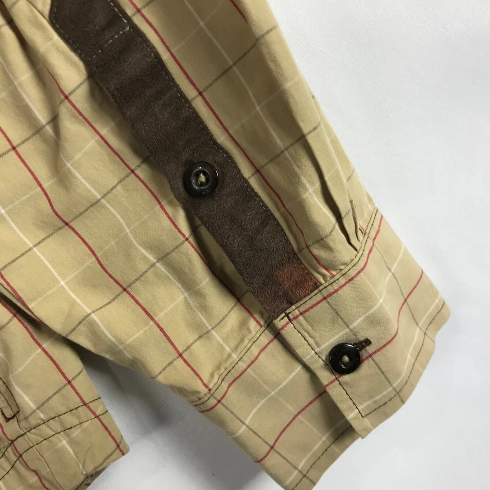 Camisa para hombre Eight 732 8732 talla XL abotonada a cuadros jinetes corredores parche occidental Foto 4 de 4