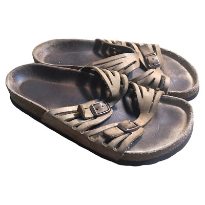 Birkenstock Shoes Sandals Size US 38 Brown Granada Oiled
