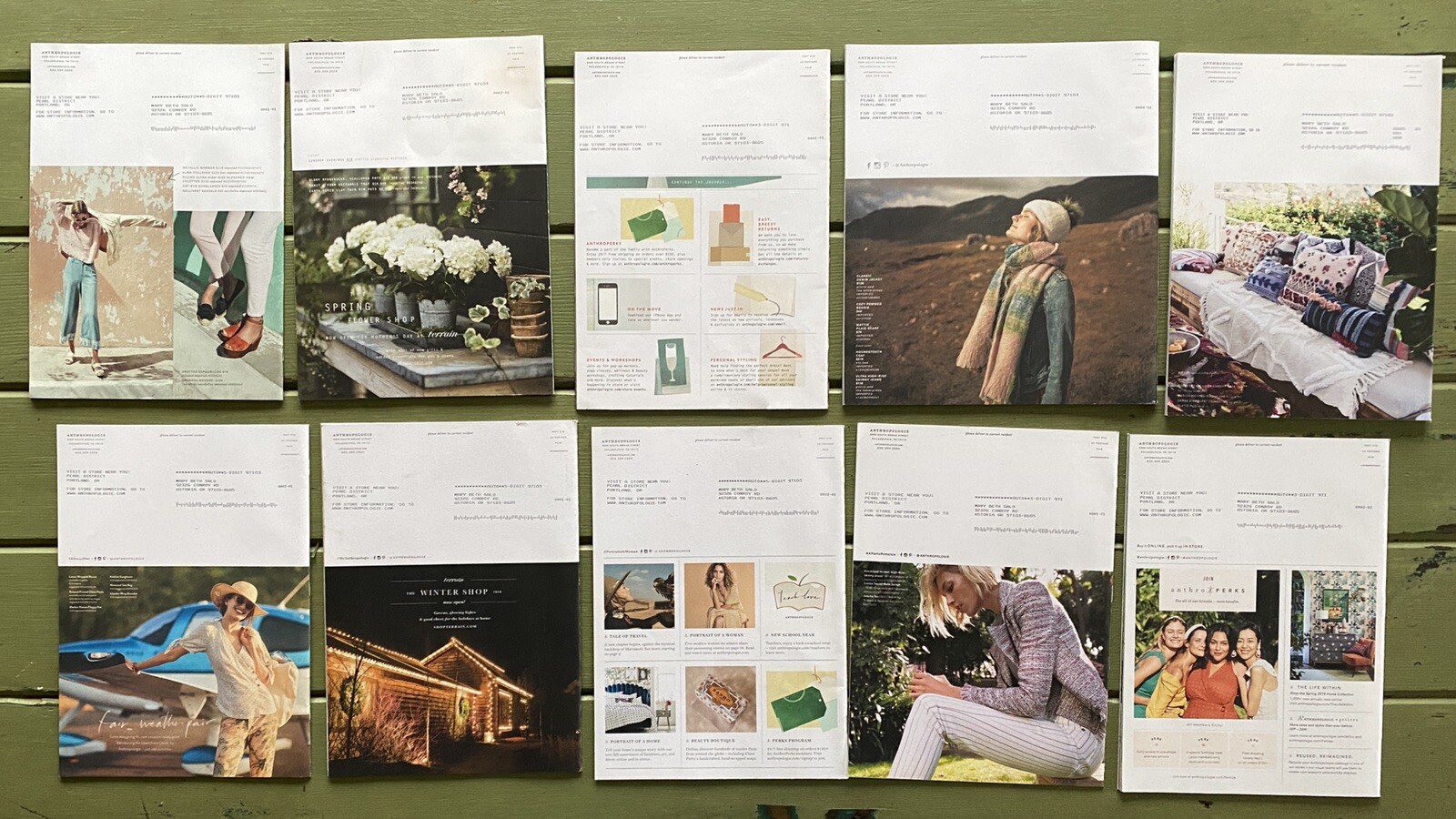 Anthropologie Catalog Lot 2017 2018 2019 Fashion Home Inspiration Ten  Issues | eBay