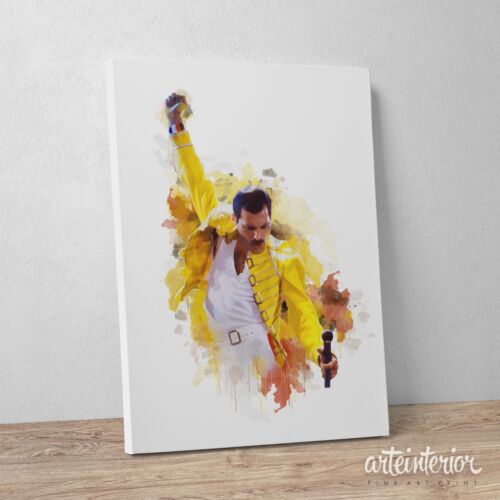 Economía espejo Mareo Freddie Mercury Portrait Stampa Fine Art su tela Canvas Queen Bohemian  Rhapsody | eBay