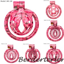 Male Camouflage Cobra Chastity Cage Resin Mamba Cage Lock Belt with 4Ring Device