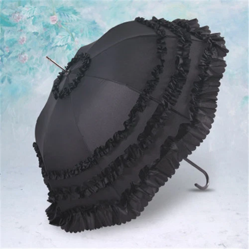 Lolita Creative Princess Lace Cosplay Regenschirm Damen langer Griff Regenschirm 2023 - Bild 12 von 15