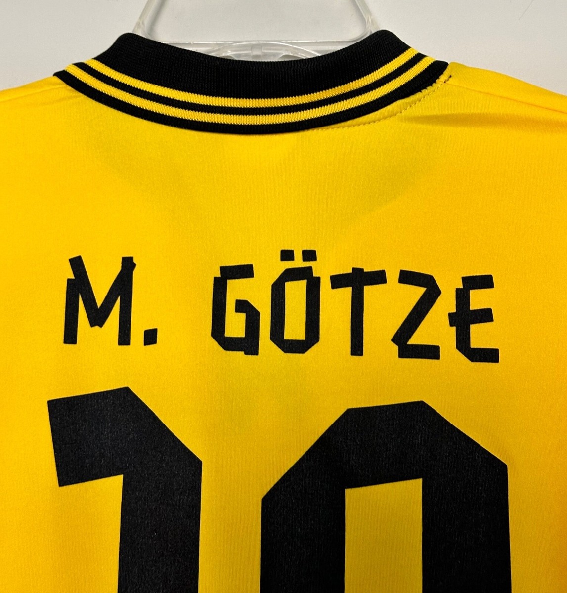 M Gotze #10 Dortmund BVB 09 Soccer Jersey Boy's Size Large Evonik