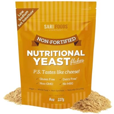 Sari Foods Non-Fortified Nutritional Yeast Flakes - 24oz or 8oz - Superfood, ...