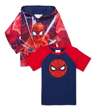 Spiderman Hoodie Sweatshirt Jacket T Shirt Set 2T Boys Toddler Disney Marvel NWT