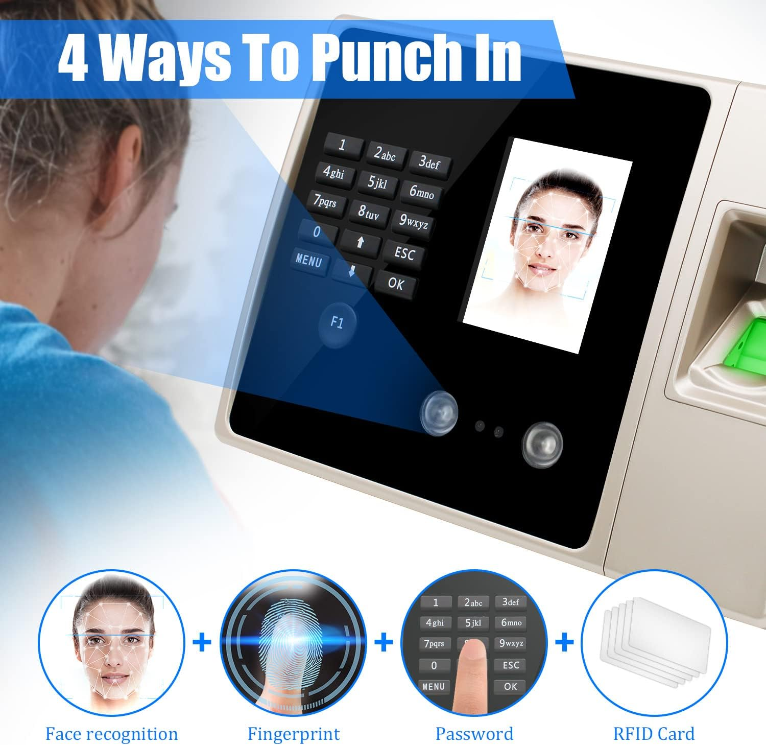 Time Clocks Small Business Clock In Out Machine Employees Work