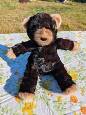 Vintage Mink Fur Teddy Bear 14  Plush Authentic Mink Bear No Tags Black  Tan