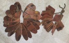 39 Vintage Original Leather Key Fobs Key Tags From Hotel Ormond 1888 Total of 39