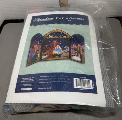 Herrschners First Christmas Kit  57055   Finished Size 18 x12 