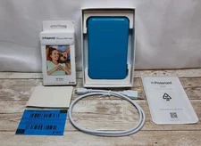 Polaroid Zink Mobile Instant Photo Printer in Blue w/ a Pack Of Zink Paper NOB