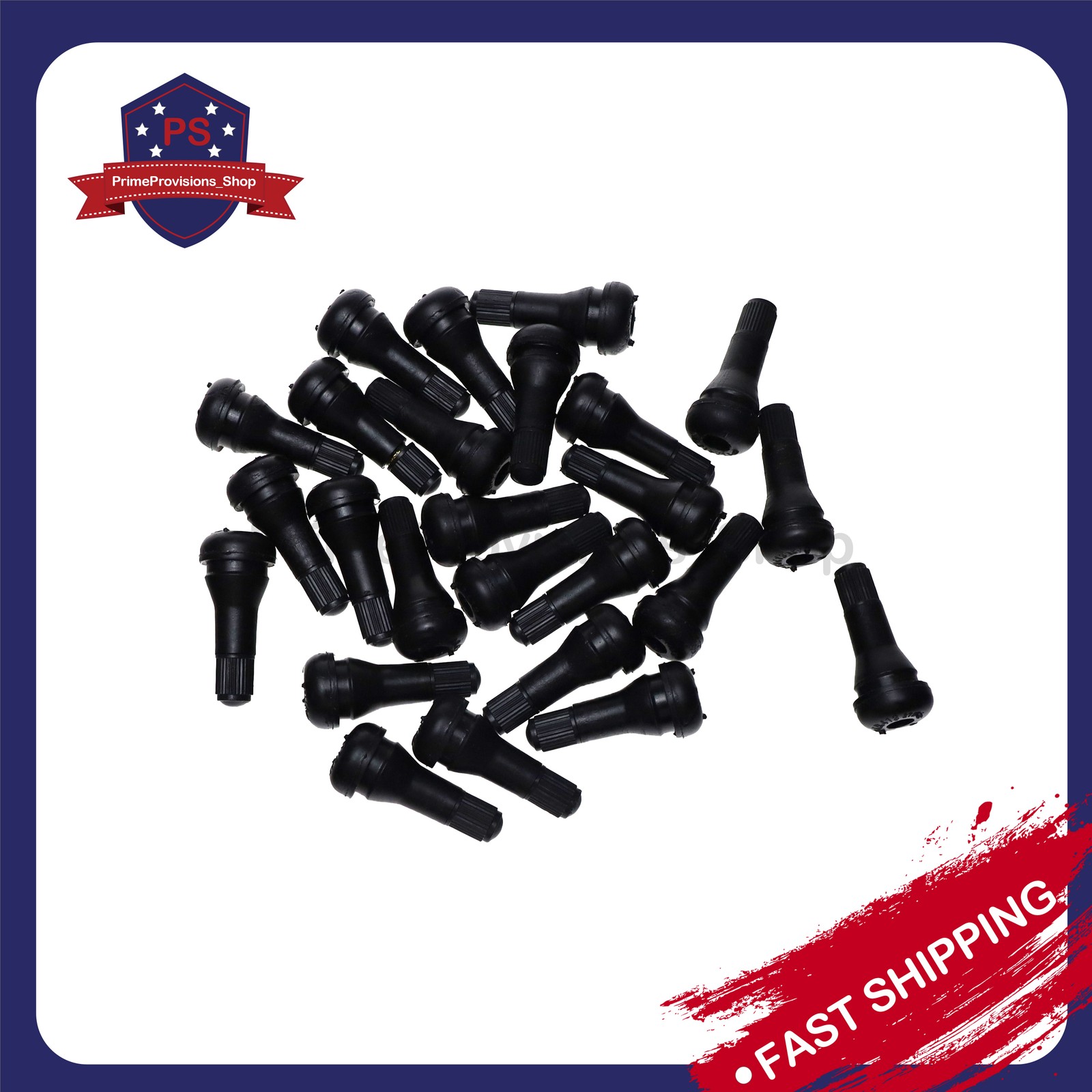 LOT 25 TR 413 Rubber Tire Valve Stems Short Snap-In Most Popular Valve Black