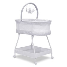 Delta Children Curve Bassinet White Grey