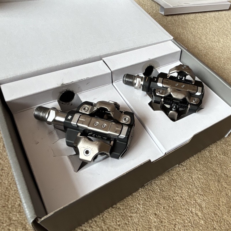 Garmin Rally XC110 MTB SPD Power Meter Clipless Pedals For Shimano Black/Silver