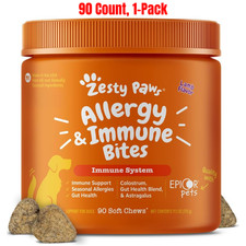 Zesty Paws Allergy Immune Bites - Dog Allergy Chews, Dog Probiotics for Itchy Sk