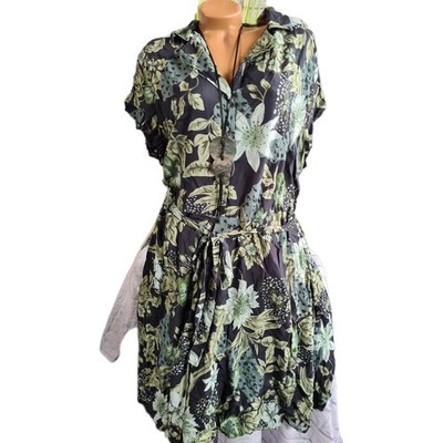 Joe Browns Kleid Sommerkleid blau Blumen gemustert 577 (5418)