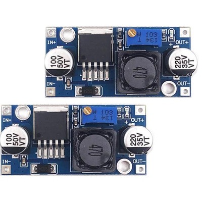 2 Packs LM2596 DC to DC Buck Converter 3.0-40V to 1.5-35V Adjustable Voltage ...