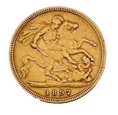 1897 British Gold Half Sovereign featuring Queen Victoria | eBay
