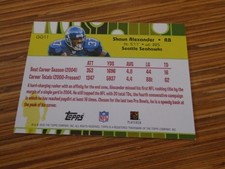 Shawn Alexander 2005 Topps Glistening Gold # GG 11. NM.