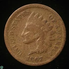1867 Indian Head Small Cent - Good Details