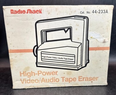 REALISTIC HIGH-POWER VIDEO / AUDIO TAPE ERASER WITH BOX CAT. NO. 44-233A