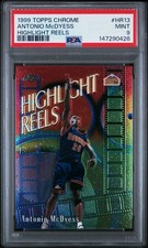 1999 TOPPS CHROME HIGHLIGHT REELS HR13 ANTONIO McDYESS PSA 9