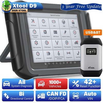 XTOOL D9 USED OBD2 Diagnostic Tool All System Car Bi-directional Scanner IMMO